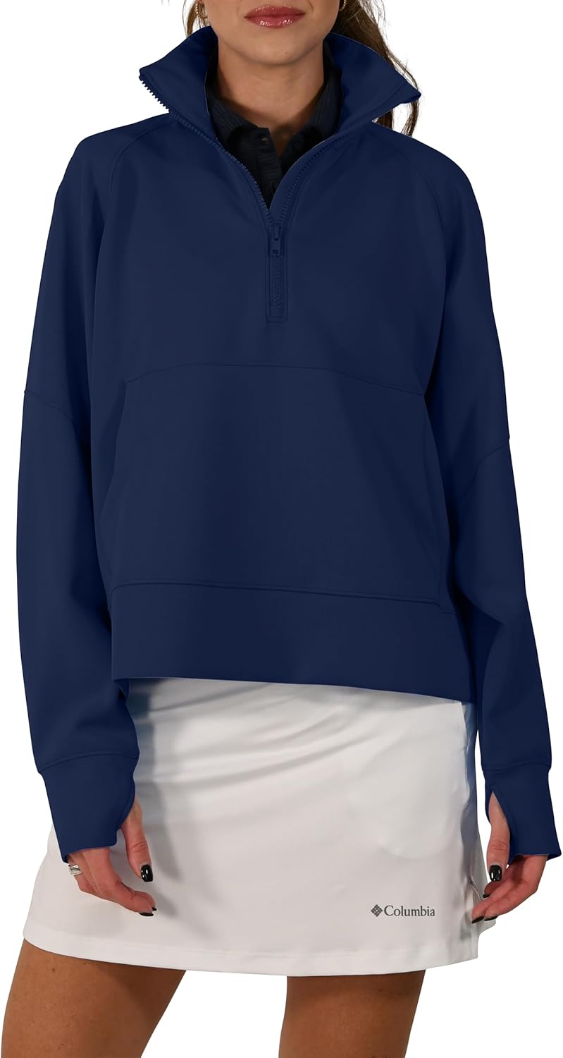 

Толстовка Columbia Golf Women's Omni-Wick Wickhams Hills Pullover, Collegiate Navy