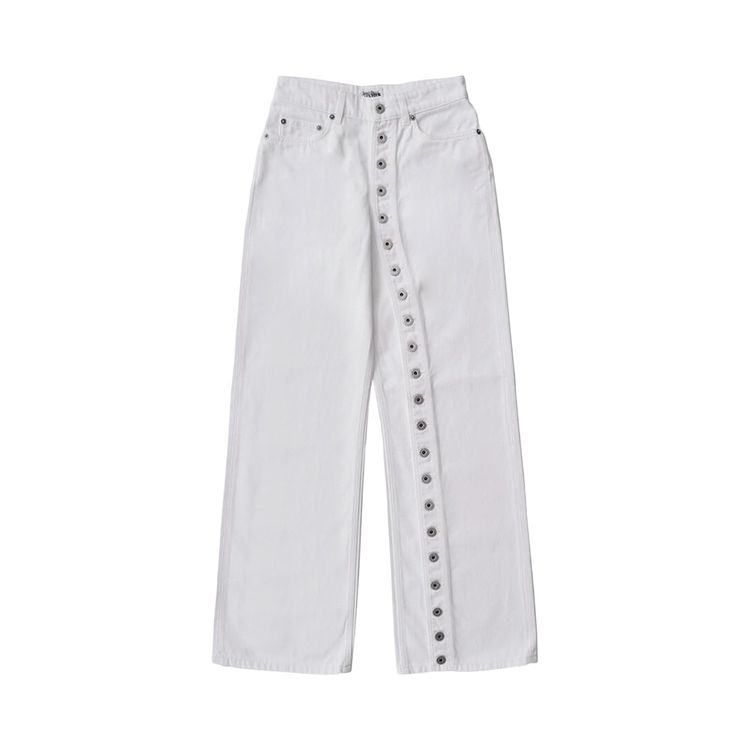 

Джинсы Jean Paul Gaultier Buttoned Denim Jeans 'White', белый
