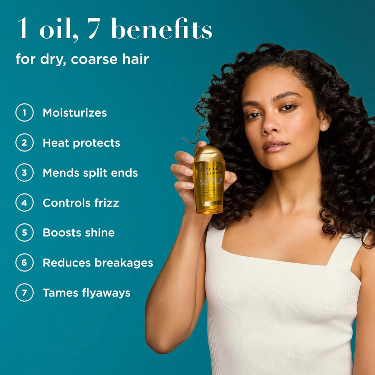Масло для волос «Moroccan Argan Oil Penetrating Oil Extra» от Organix Ogx — фото 2