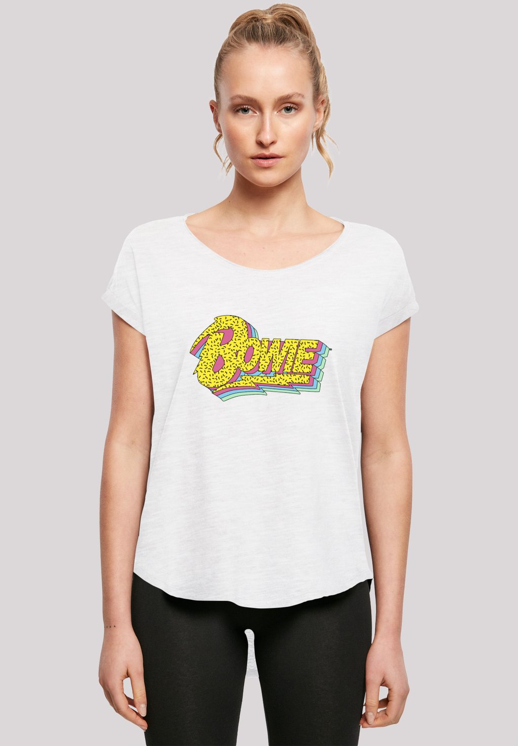 

Футболка с принтом DAVID BOWIE MOONLIGHT 90S LOGO F4NT4STIC, белый