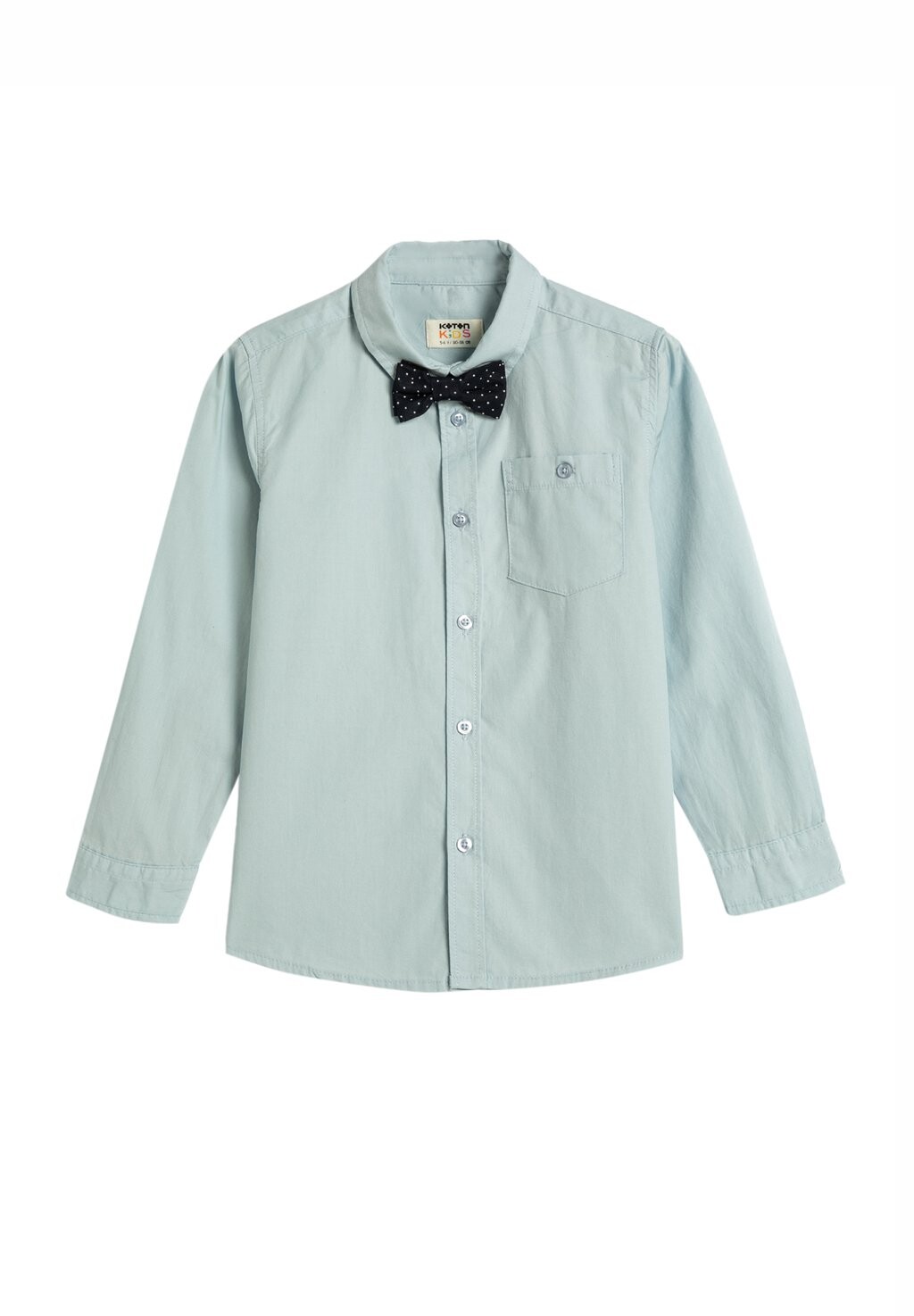 

Рубашка BOW-TIE DETAIL LONG SLEEVE CLASSIC Koton, цвет blue