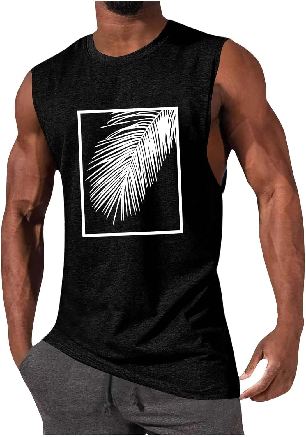 

Мужская майка с гавайским принтом для пляжа и тренировок