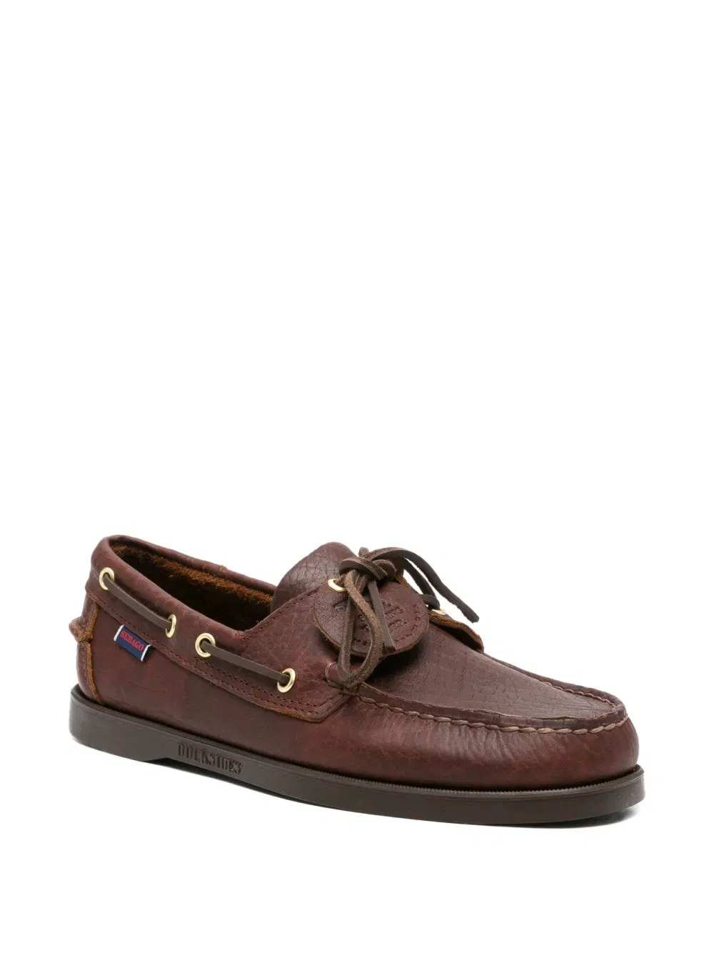 Кожаные лодочные туфли Docksides Sebago, коричневый — фото 2