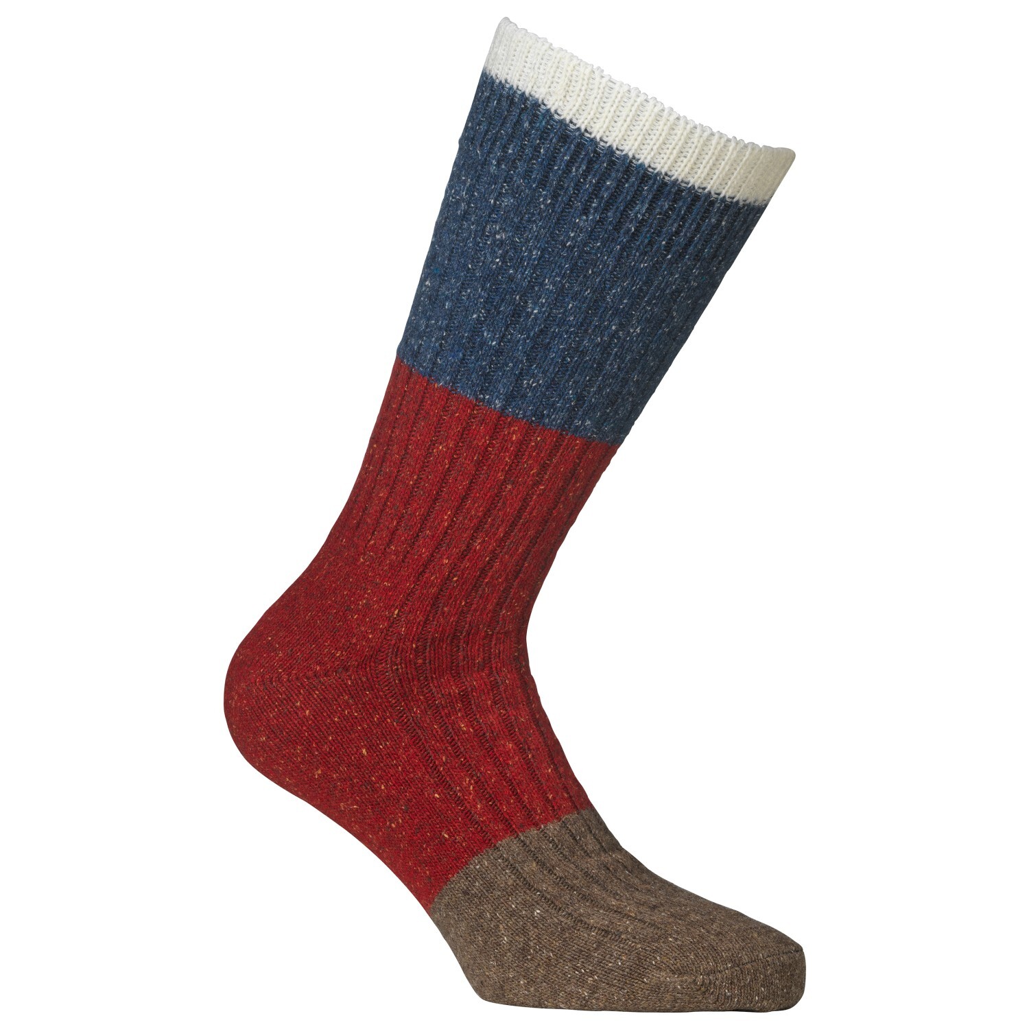 

Многофункциональные носки Alpacasocks&Co Merino Block, цвет Latte/Blue/Red/Dark Tan