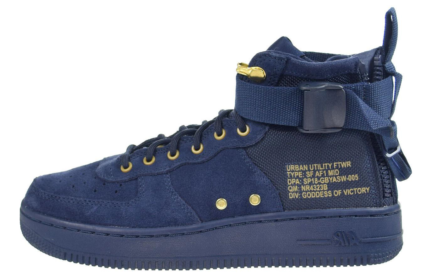 

Кроссовки Nike SF Air Force 1 Mid Obsidian Metallic Gold