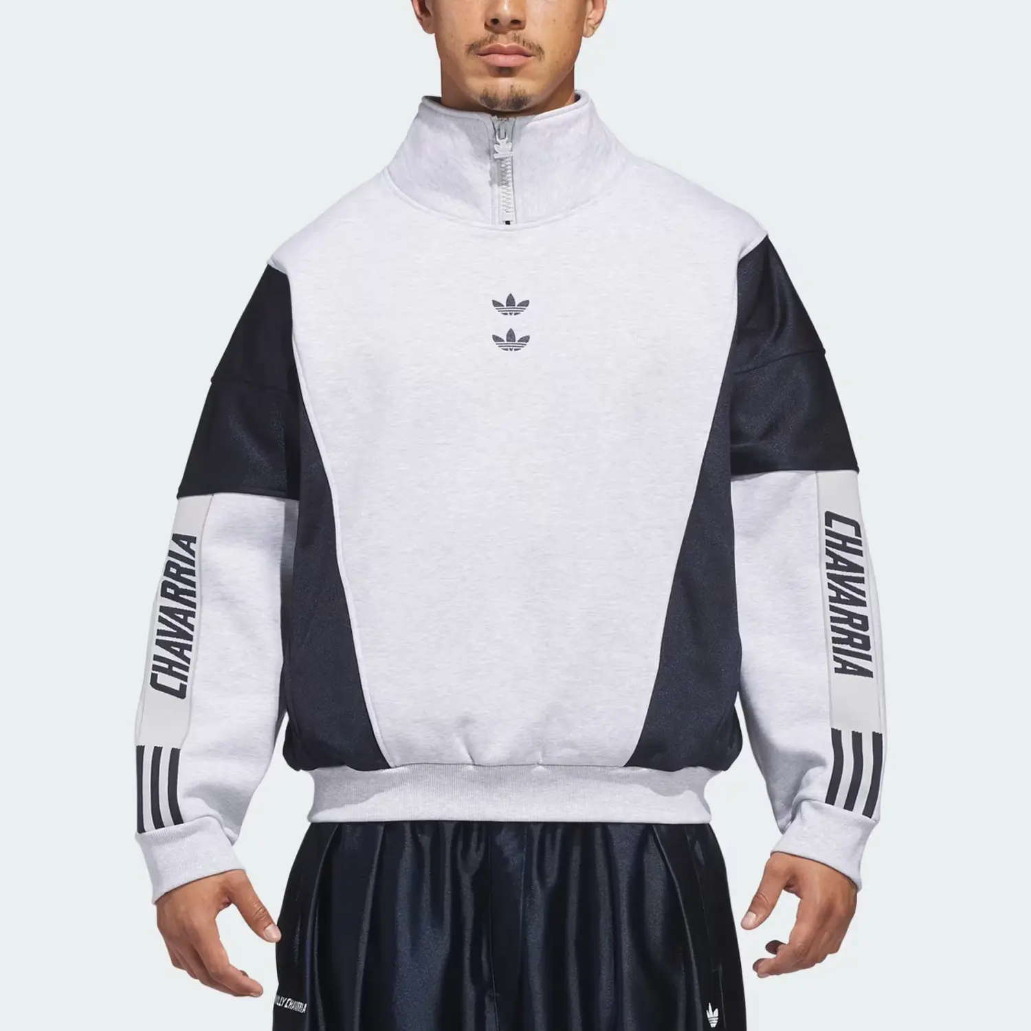 Свитшот Adidas Originals X Willy Chavarria Watsonville Mockneck, светло-серый вереск