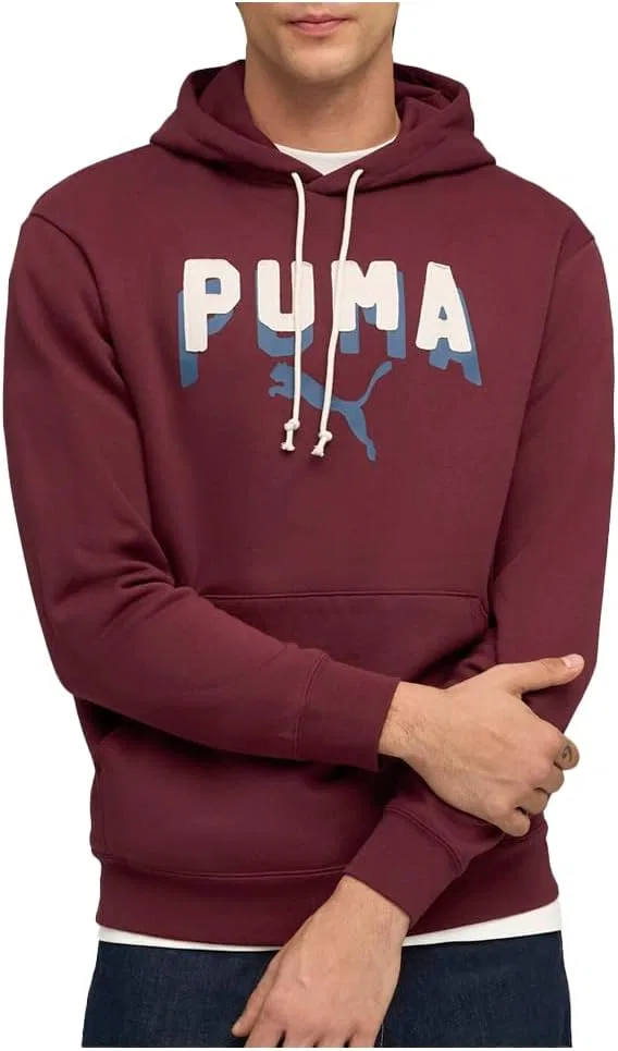 Мужская толстовка PUMA Essentials Double Up Hoodie, спортивная верхняя одежда, повседневная - черная — фото 2
