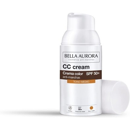 Bella Aurora CC-крем против темных пятен SPF50+, средний оттенок Bellaauroralabs — фото 2