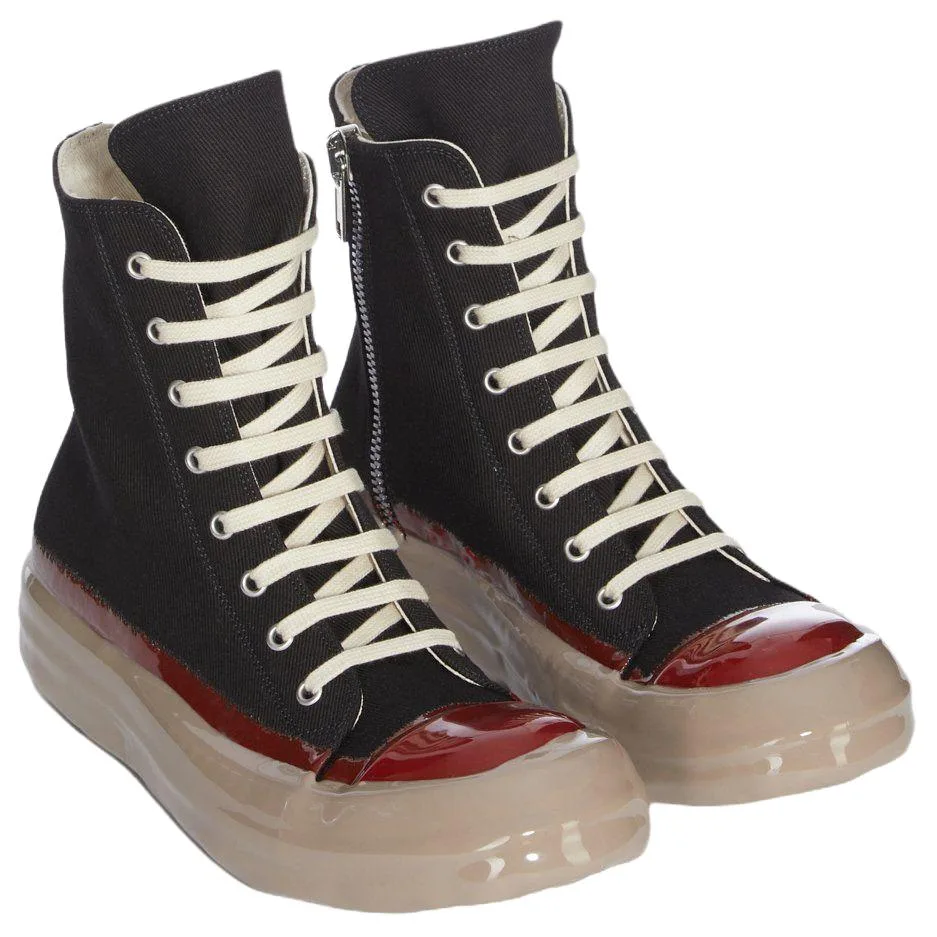 Rick Owens DRKSHDW Высокие кеды из холста мужские черные — фото 4