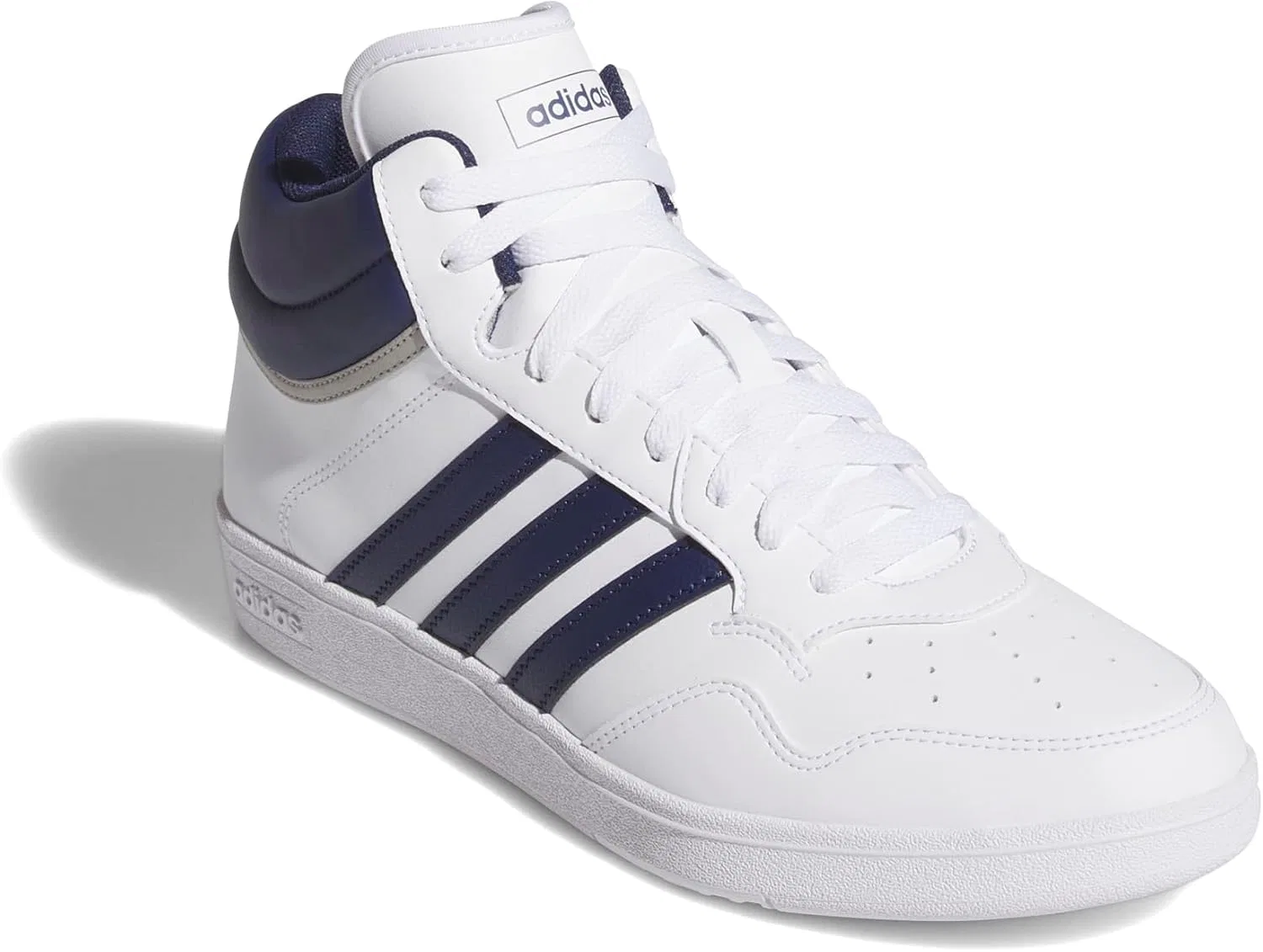 Кроссовки Adidas Unisex Hoops 4.0 Mid, Ftwr White Dark Blue Grey Two — фото 3