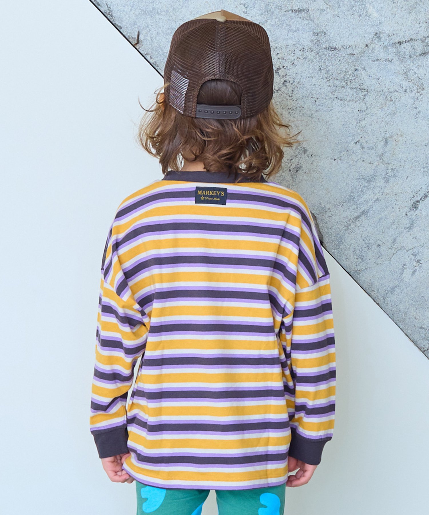 Футболка Saxome multi-border long tee Markey'S, Yellow BD — фото 2