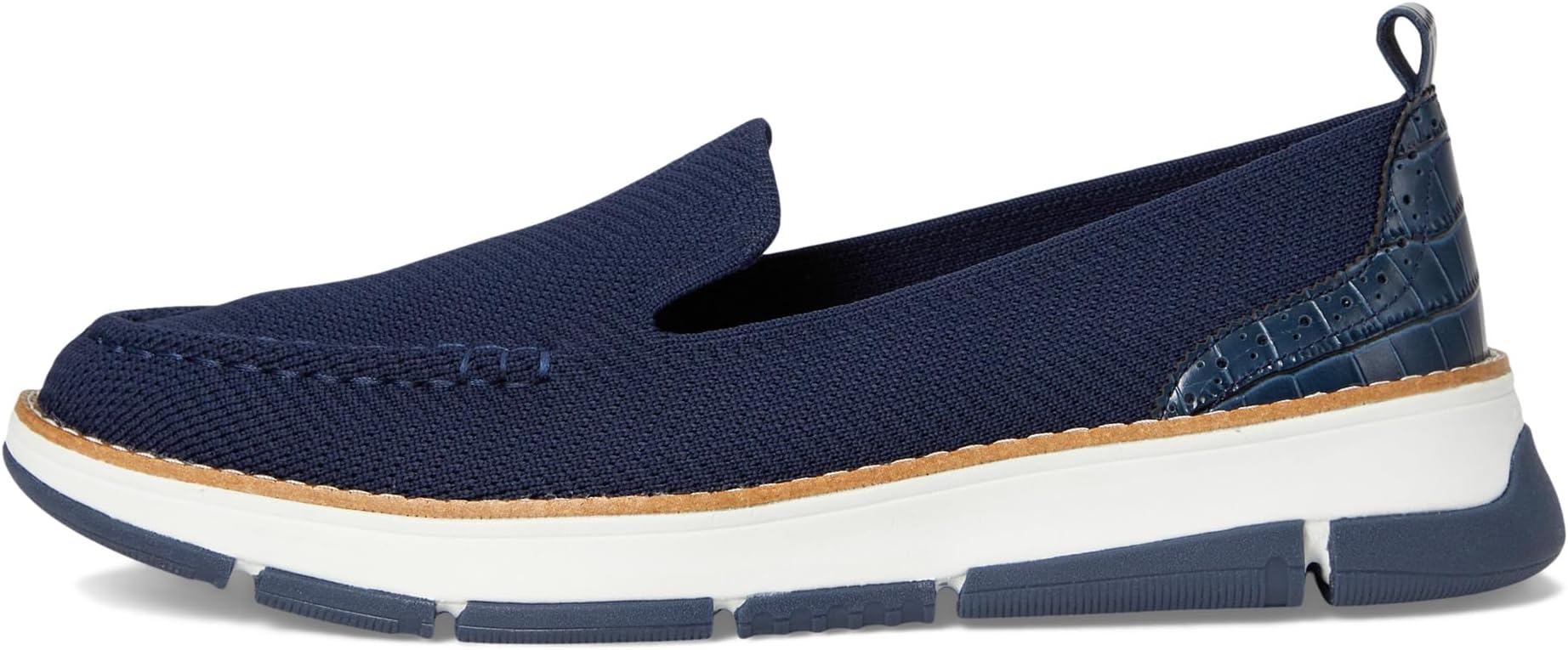 Лоферы Cole Haan Zerogrand Revel Stitchlite Venetians, Navy Knit/Croc Print — фото 4