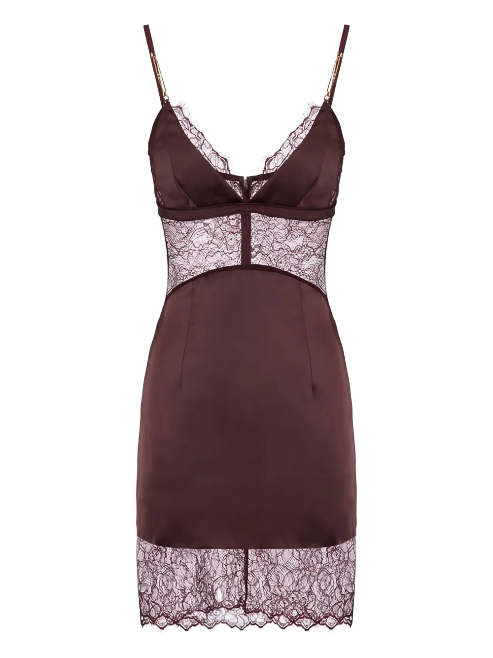 

Кружевное мини-платье Elisabetta Franchi, красный