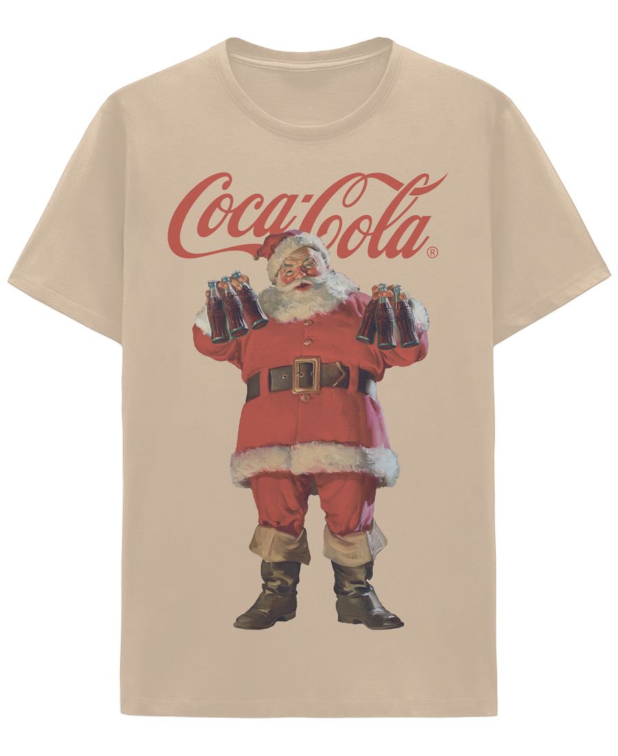 

Мужская футболка с круглым вырезом Coca-Cola Santa Hybrid Apparel, Natural