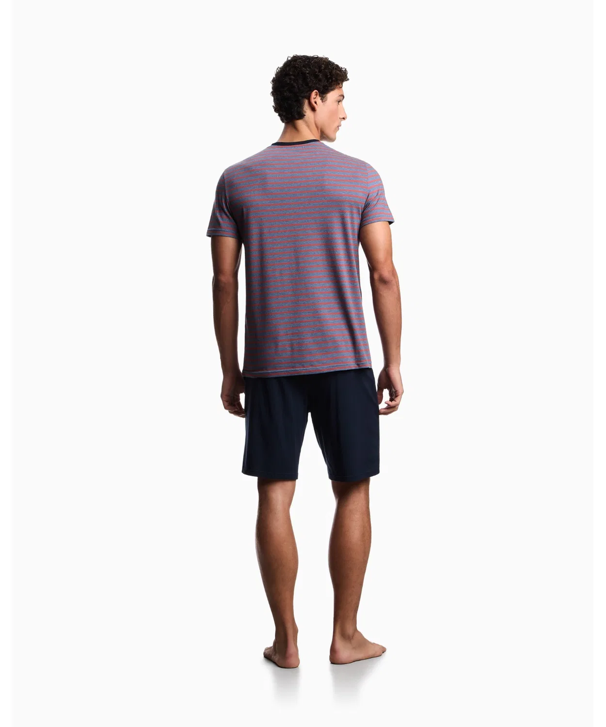 Пижама Emporio Armani ASV Bermudas, хлопок, синяя — фото 3