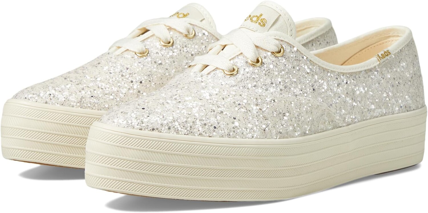 

Кроссовки Keds Point Lace Up, цвет Cream Glitter