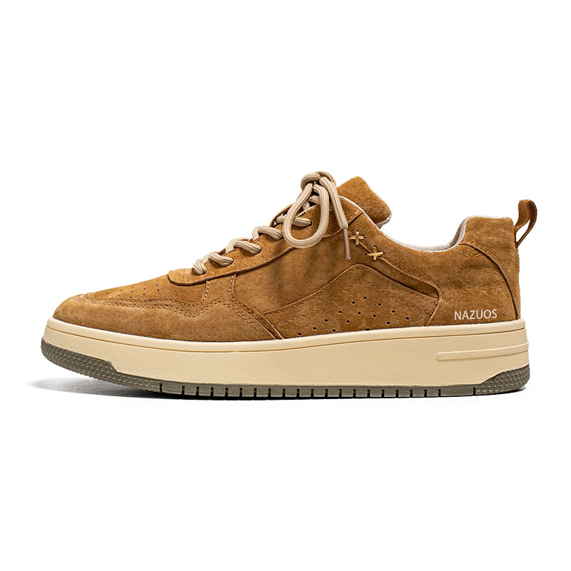 

Кроссовки Abrasion-Resistant Low-Top Skateboard Shoes Men's Rummaden, Brown/Standard Leather Shoe Size
