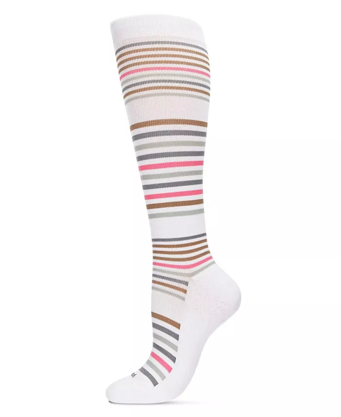 

Женские компрессионные носки Classic Stripes 8-15 мм рт. ст. с градуированной компрессией MFY06346 MeMoi, белый