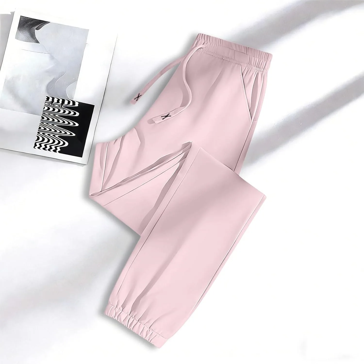 Stretch Active Pants для женщин старше 50 - женские ультрарастягивающиеся штаны из ледяного шелка с быстрой сушкой, комфортные повседневные брюки для возраста 50+ Generic, розовый — фото 2
