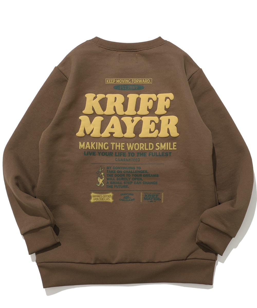 Свитшот Круглый вырез горловины на флисовой подкладке (Cliff Rabbit) Kriff Mayer, Brown — фото 2