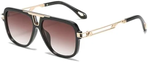 

Ретро классические модные квадратные солнцезащитные очки 2026 года для мужчин и женщин, в винтажном стиле, с металлической оправой, летний тренд MTZJH, C2