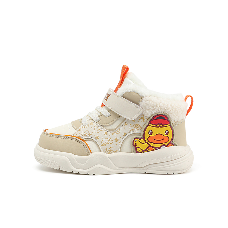 Детские скейтерские кроссовки Pre school B.Duck, бежевый/красный — фото 3