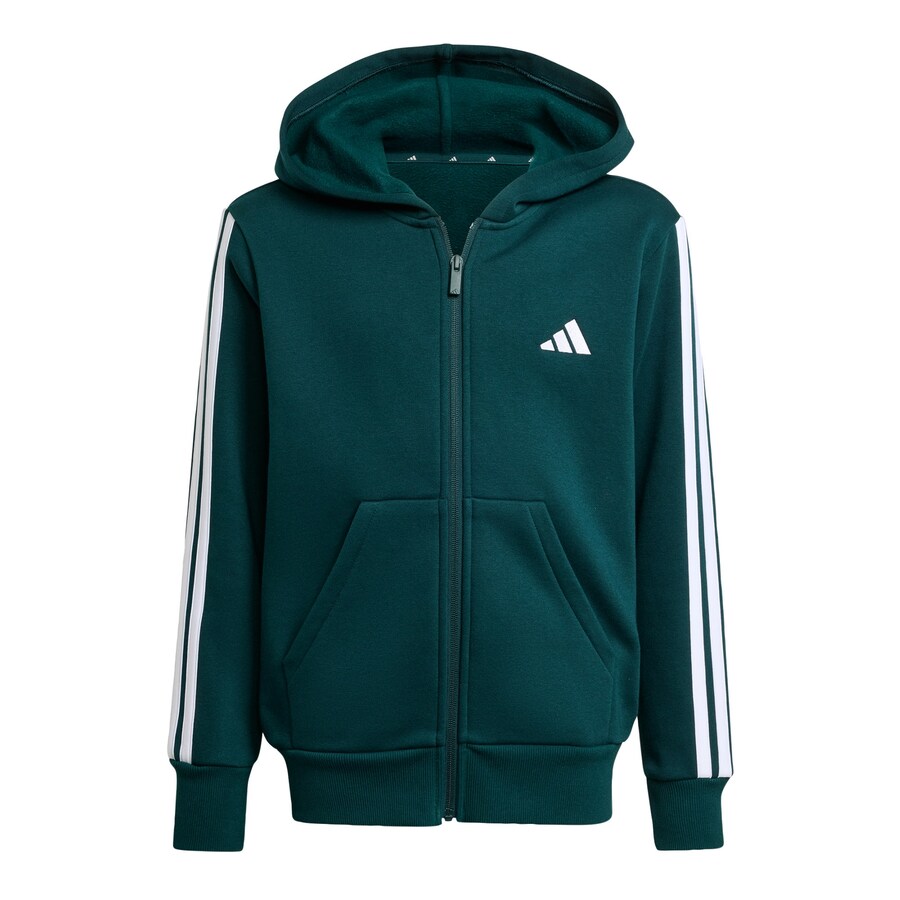 

Спортивная толстовка с капюшоном на молнии ADIDAS SPORTSWEAR Essentials, темно-зеленый