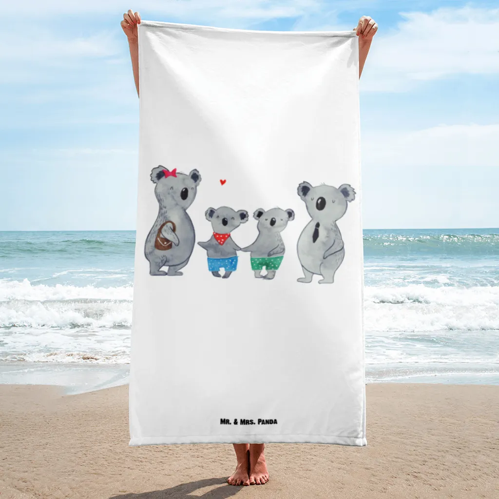 

Пляжное полотенце Mr. & Mrs. Panda, белый