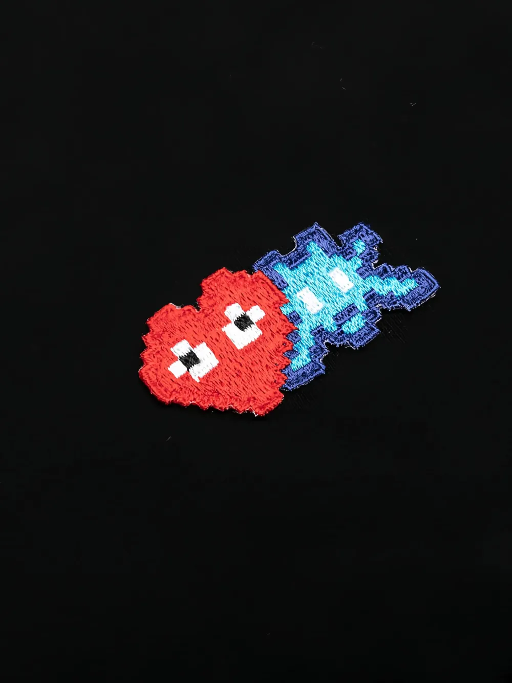 Футболка-поло X Invader с пиксельным сердцем Comme Des Garçons Play, черный — фото 3