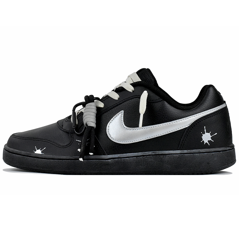 

Nike Ebernon устойчивые к истиранию низкие кроссовки для скейтборда мужские black silver