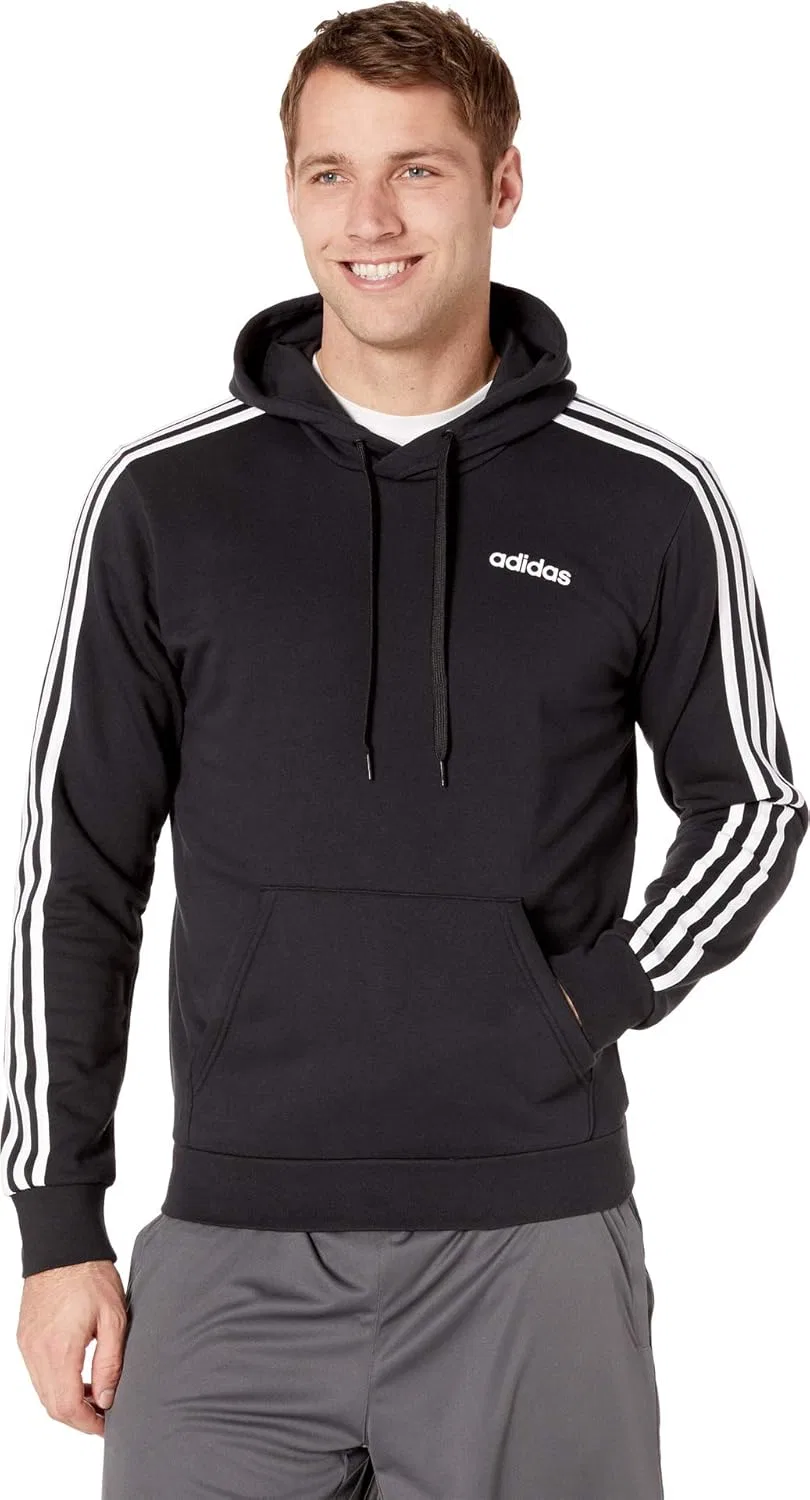 Пуловер adidas Big & Tall Essentials 3-Stripes из французского махрового трикотажа