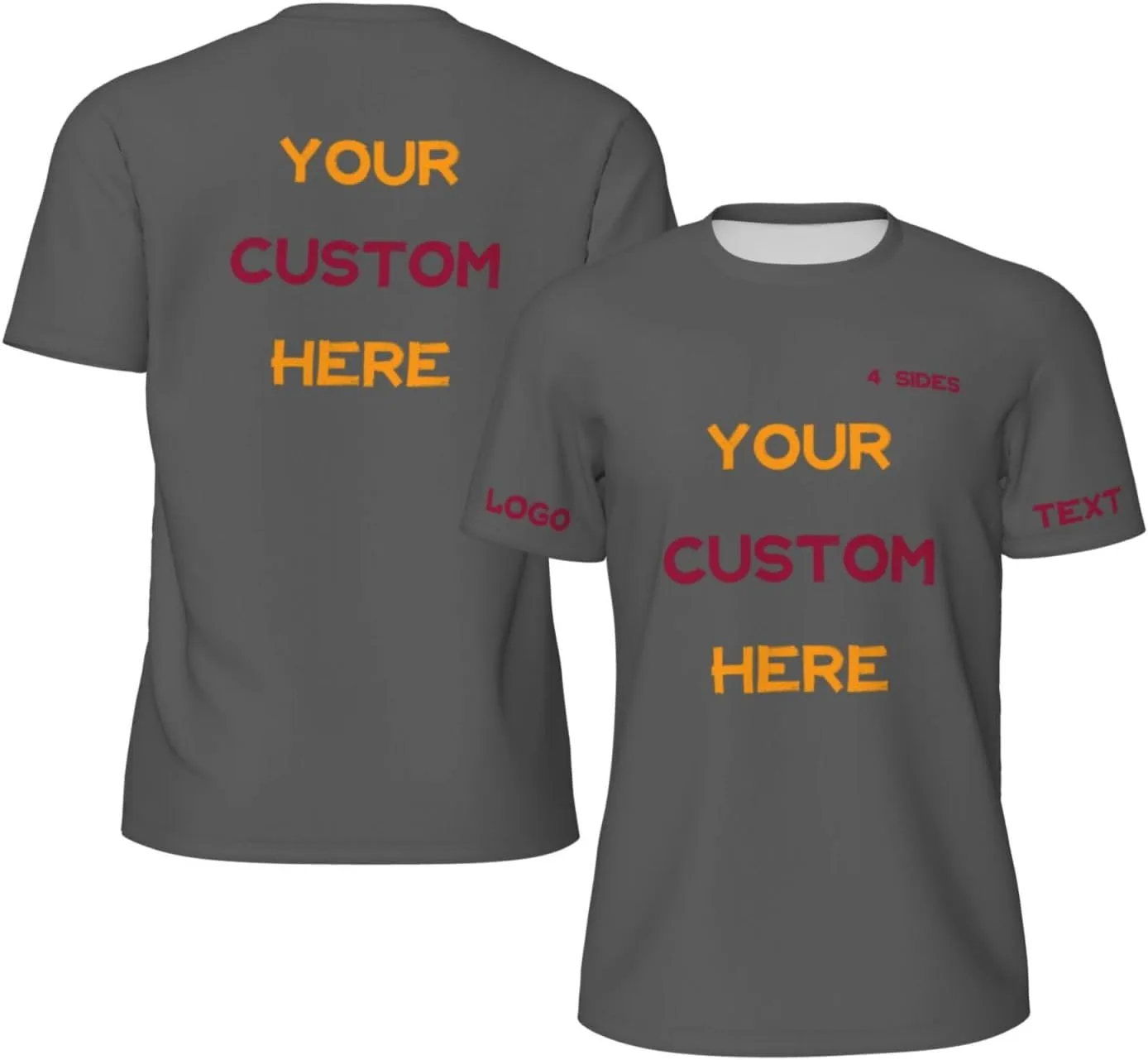 

Футболка Custom с принтом на 4 сторонах