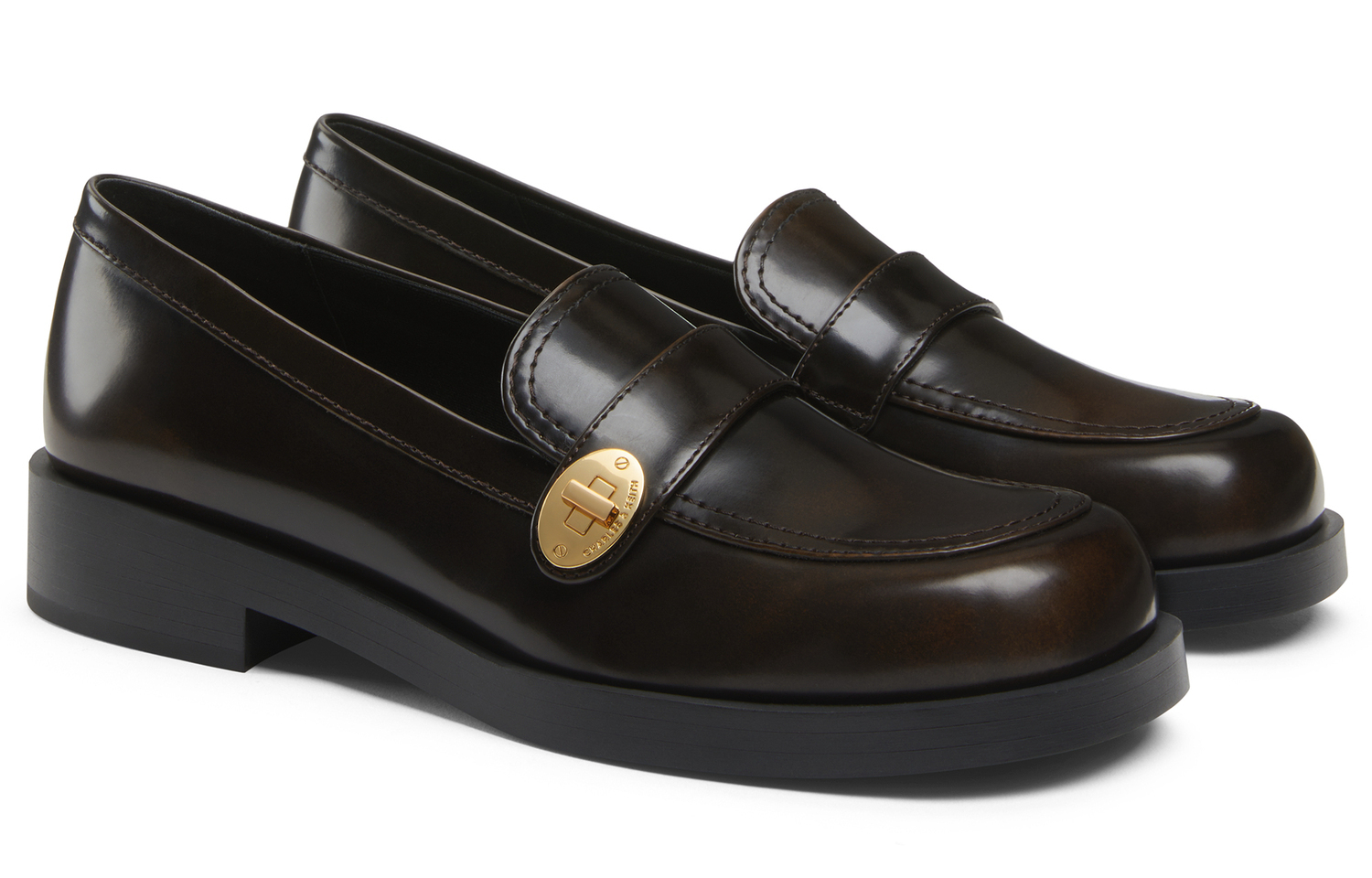 Лоферы на массивном каблуке женские CHARLES&KEITH, меловой белый — фото 2