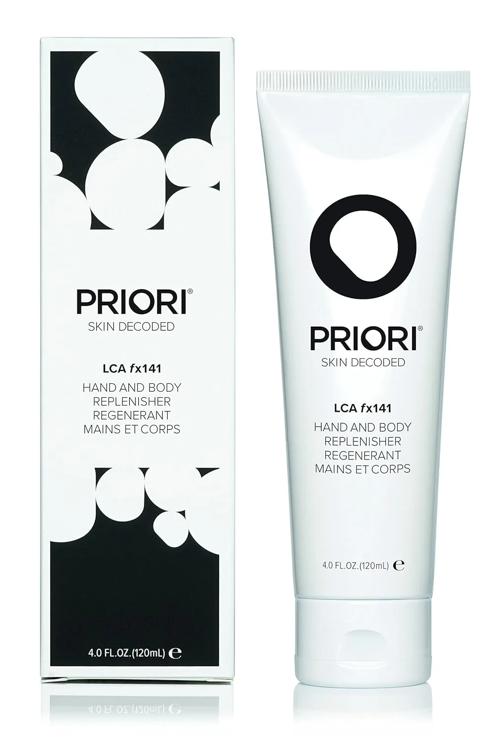 PRIORI Skincare лосьон для рук и тела с молочной кислотой AHA, витаминами C, A, E, сыворотка для коррекции растяжек, без отдушки, 118 мл