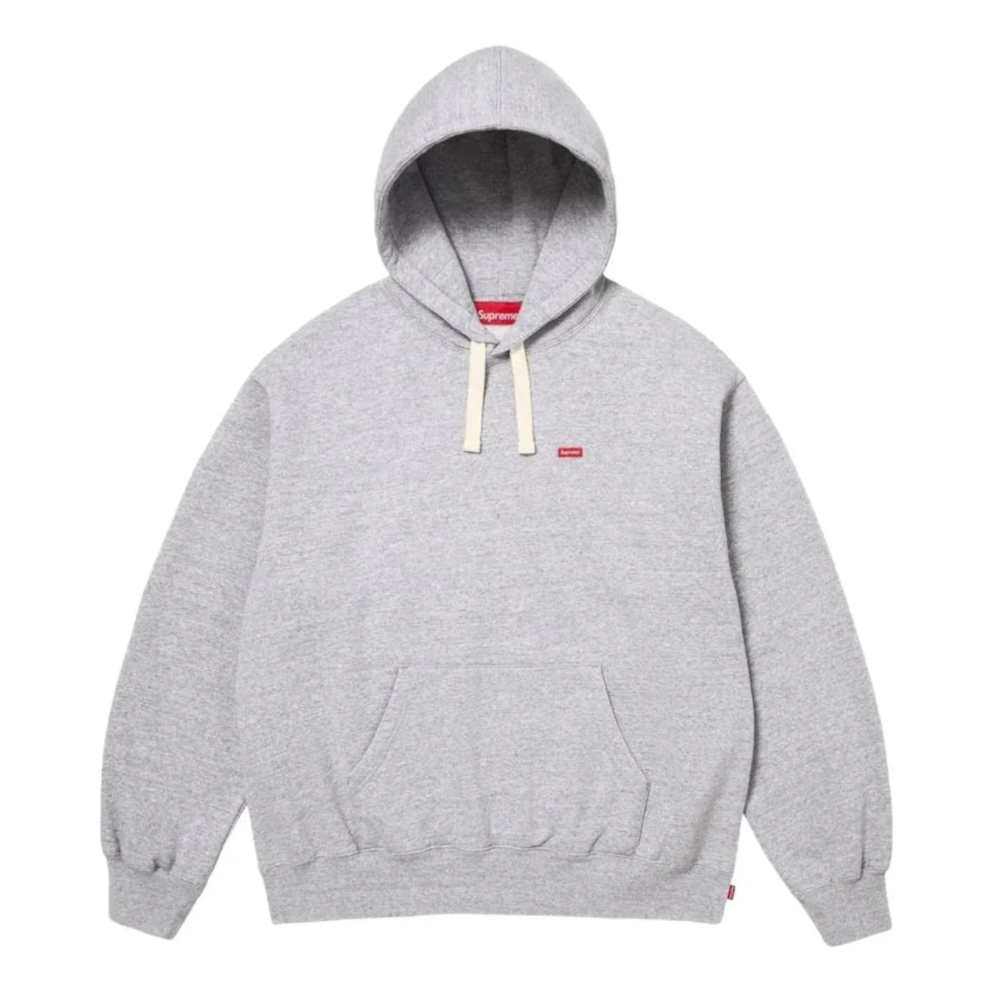 Толстовка Supreme SS26 Small Box Drawcord Hooded Sweatshirt 'Heather Grey'