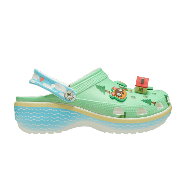 

Кроссовки Crocs Nintendo x Classic Platform Clog 'Animal Crossing', зеленый