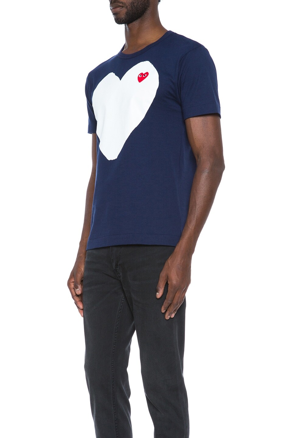 Футболка Comme des Garçons Red Emblem Cotton Heart, темно-синий — фото 2