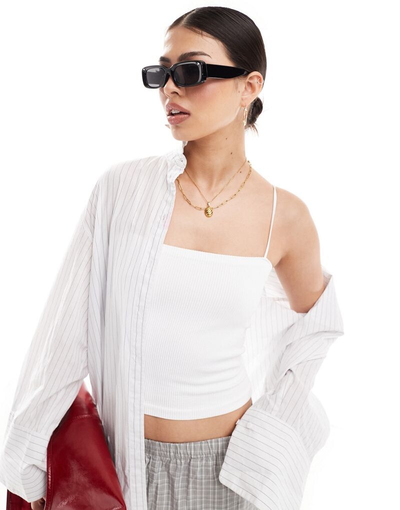

Белый длинный бесшовный топ-бандо в стиле 90-х ASOS DESIGN