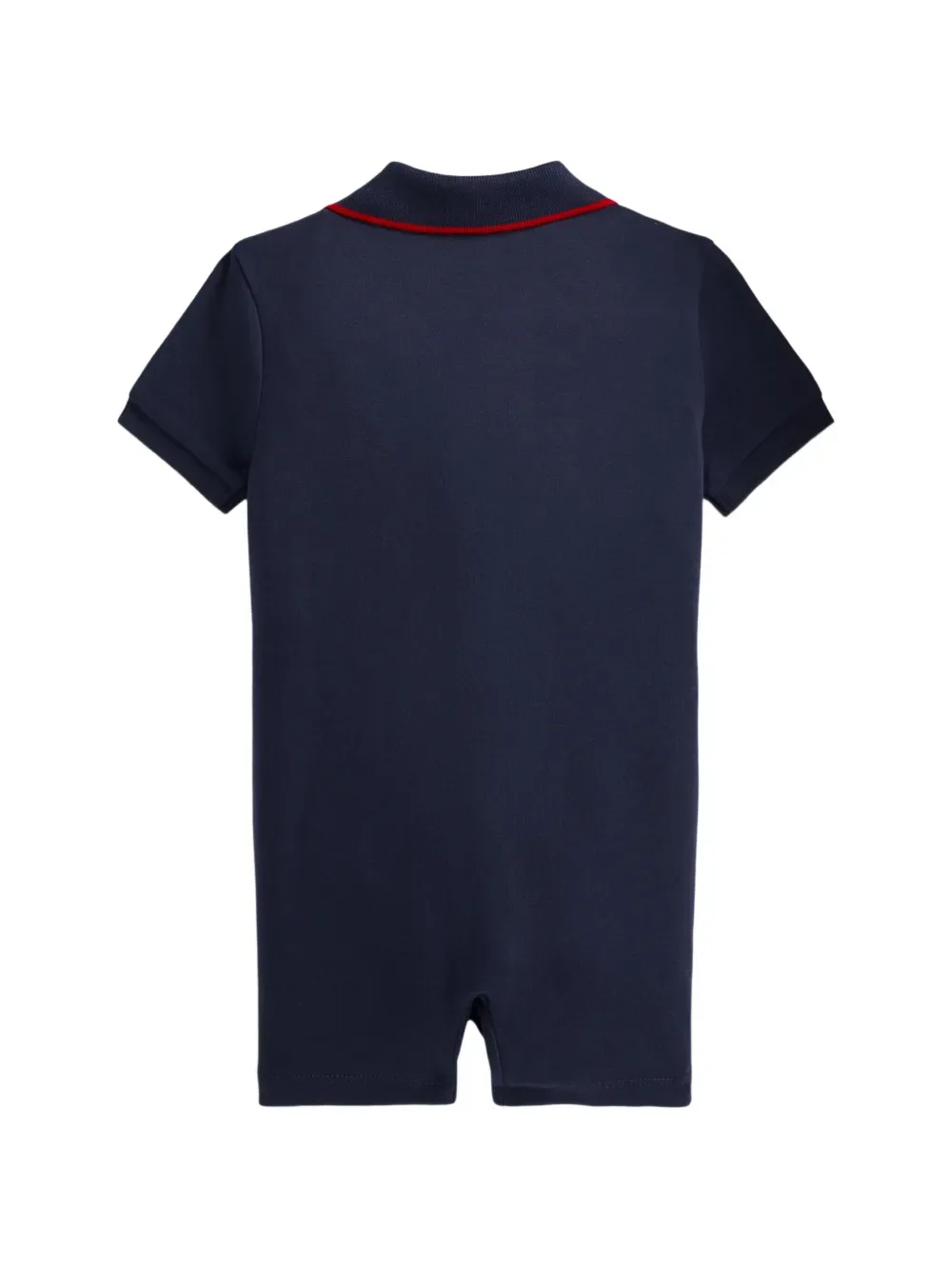 Комбинезон с воротником поло и вышивкой POLO RALPH LAUREN KIDS, синий — фото 2