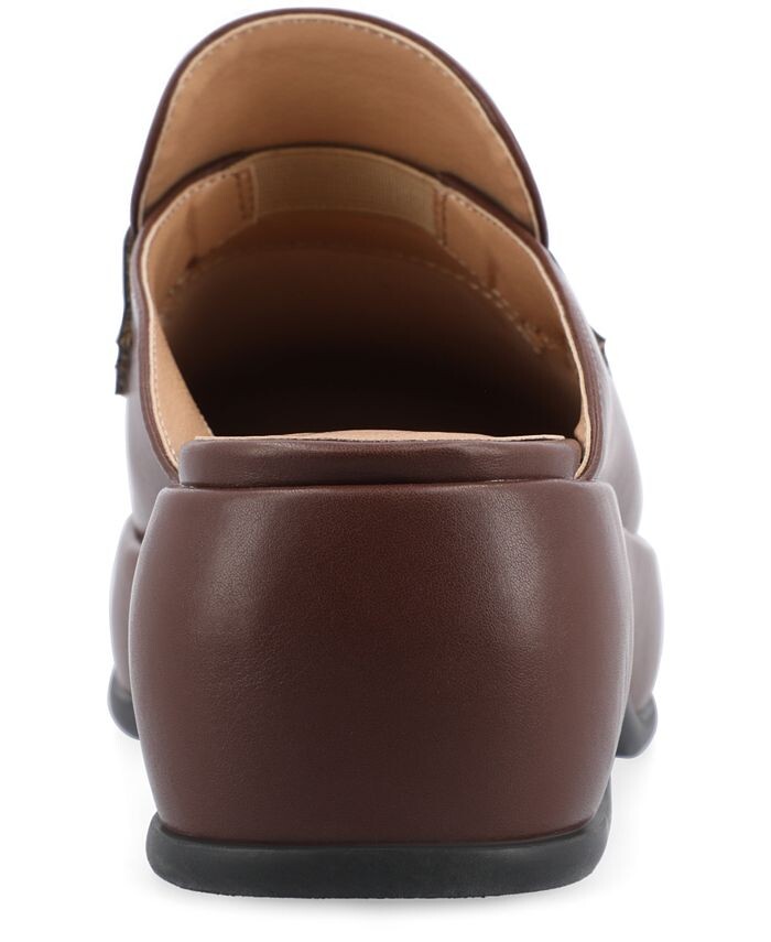 Женские туфли-мюли на платформе Antonina Tru Comfort из пенопласта Journee Collection, коричневый — фото 3