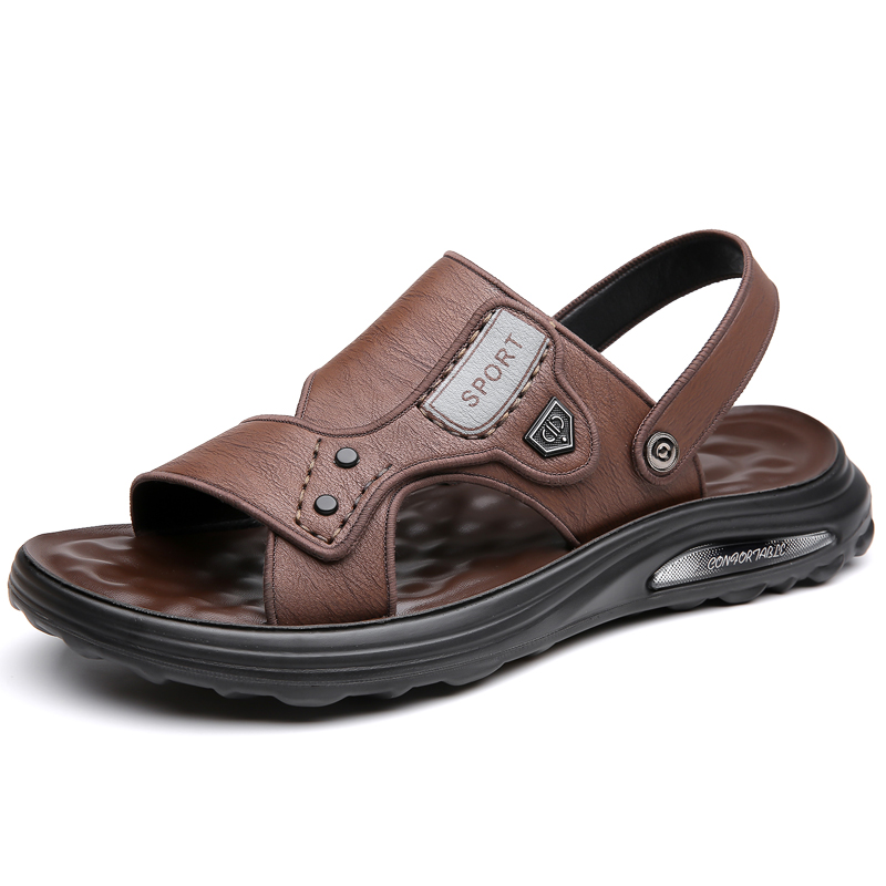 

POPULAR ROUSE PR Мужские пляжные сандалии коричневые, цвет Brown