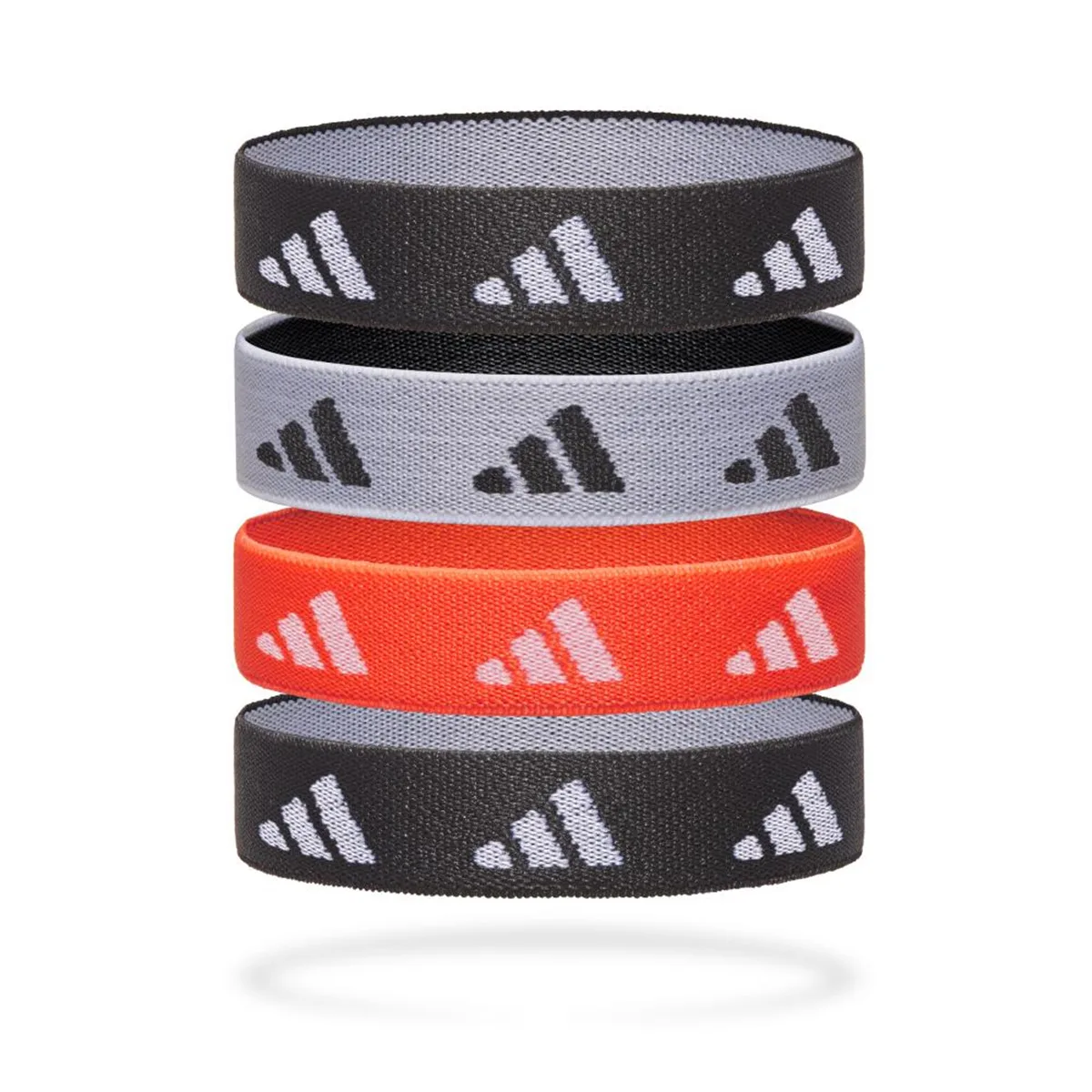 Резинка для волос Polyester Adidas, черный белый оранжевый[4 pack] — фото 3