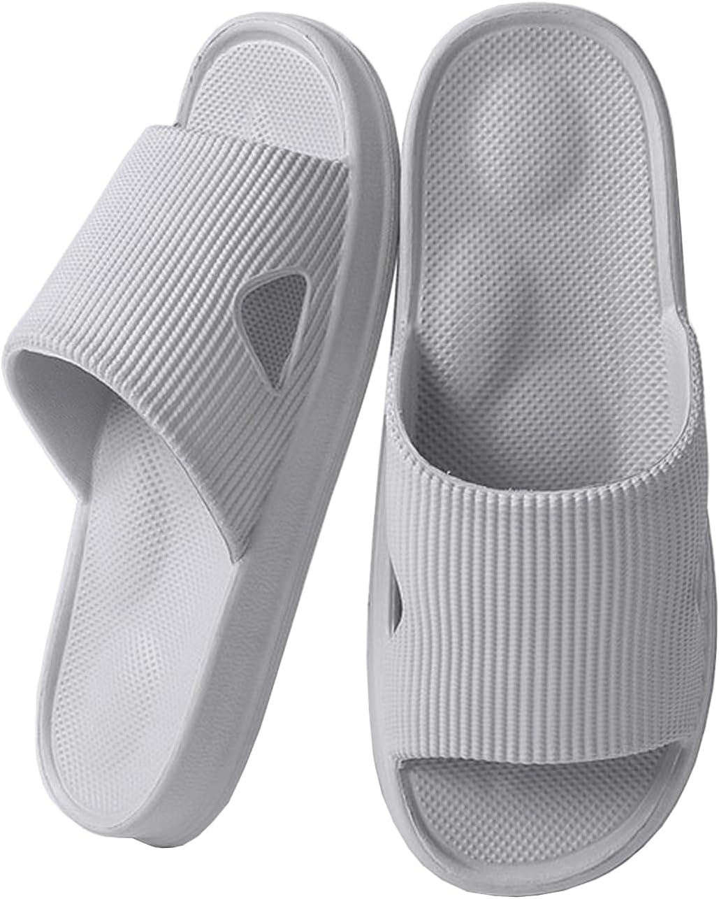 

Нескользящие шлепанцы для душа для мужчин и женщин, удобные летние мужские слайды, женские спа-массажные тапочки, для дома, улицы, бассейна, пляжа и общежития Generic, серый