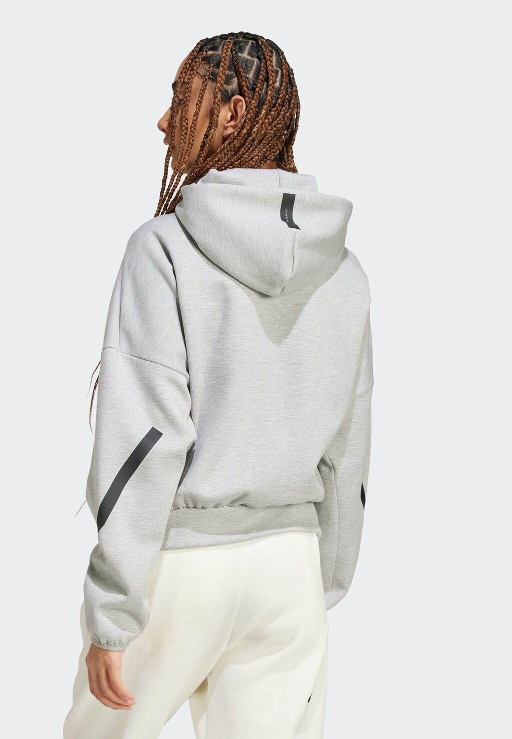 Толстовка с капюшоном Z.N.E. FULL ZIP adidas Sportswear, серый — фото 4