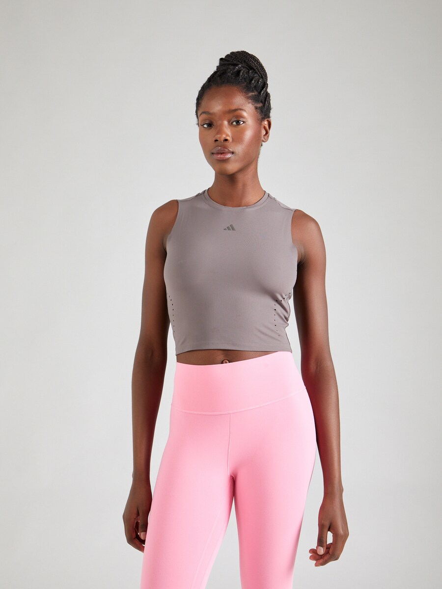 Спортивный топ ADIDAS PERFORMANCE ELEV HIIT, серо-коричневый — фото 2