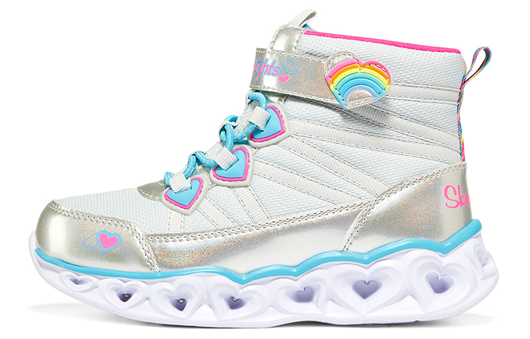 Skechers Износостойкие и антиударные детские повседневные ботинки Silver для подростков — фото 3