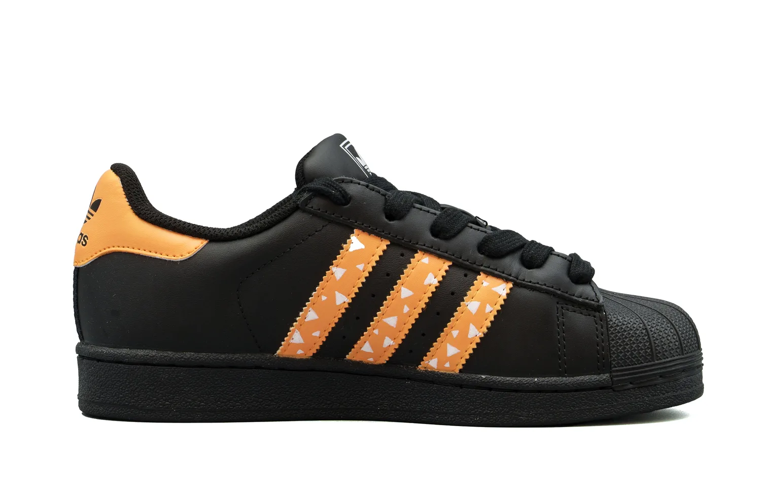 Кроссовки для скейтбординга Superstar 2 Leather Abrasion Resistant низкие детские Adidas Originals, черный — фото 3