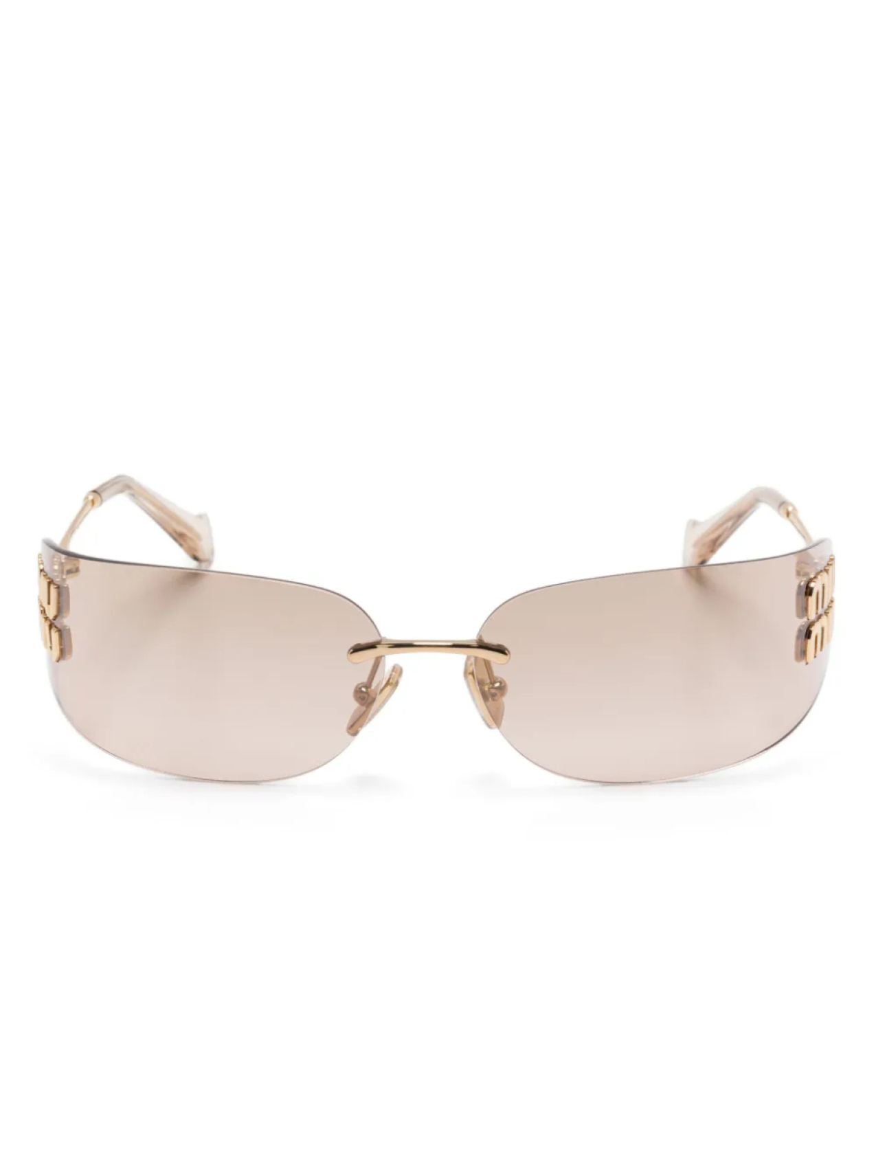 

Miu Miu Eyewear logo-plaque солнцезащитные очки, золотой