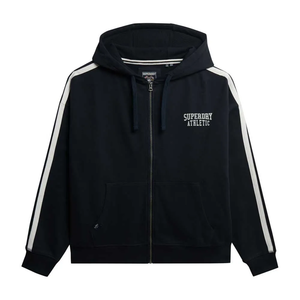 

Толстовка Superdry Athletic Essentials Relaxed Fit full zip, черный