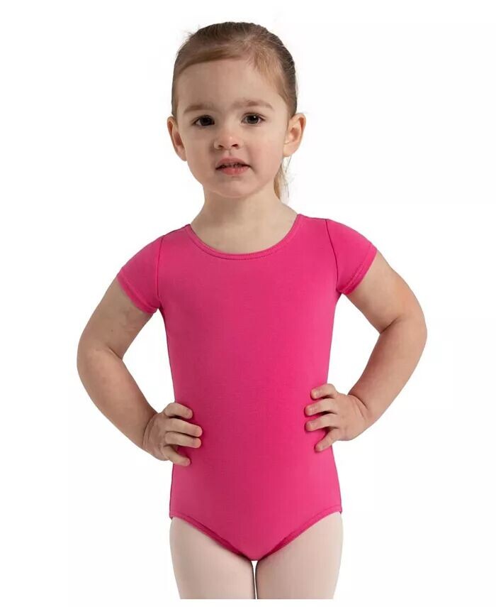 

Классический купальник для девочек с короткими рукавами Capezio, розовый